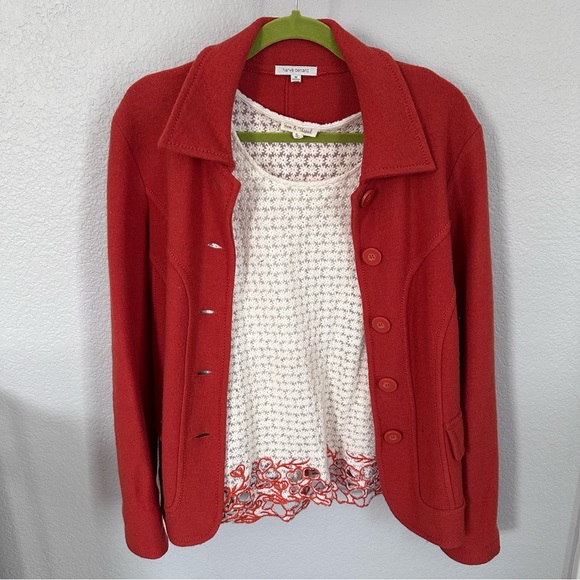 HARVE BERNARD | Lightweight Orange Wool Jacket / Blazer (M) - Picture 8 of 8